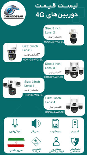 خرید دوربین سیمکارتی 4G | قیمت دوربین مداربسته سیمکارتی + نصب در اصفهان