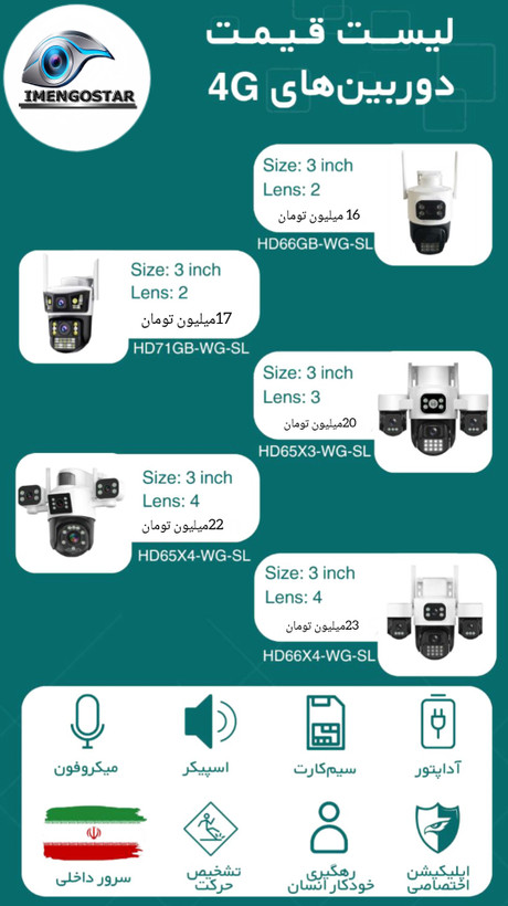 خرید دوربین سیمکارتی 4G | قیمت دوربین مداربسته سیمکارتی + نصب در اصفهان